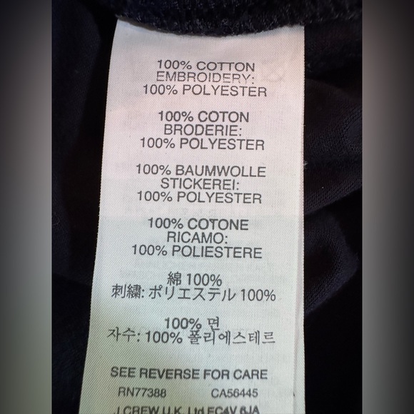 J. Crew Navy Top with White Embroidery - Picture 8 of 8